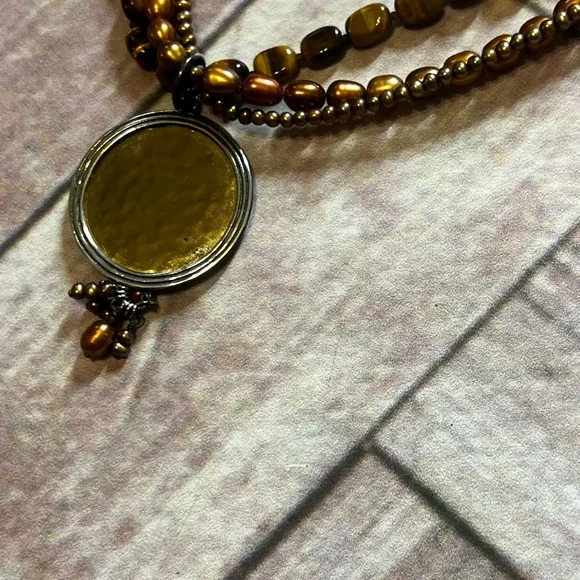 Silpada Designs Bronze Pearl & Beaded Necklace - Picture 3 of 6